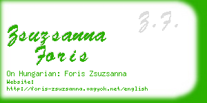 zsuzsanna foris business card